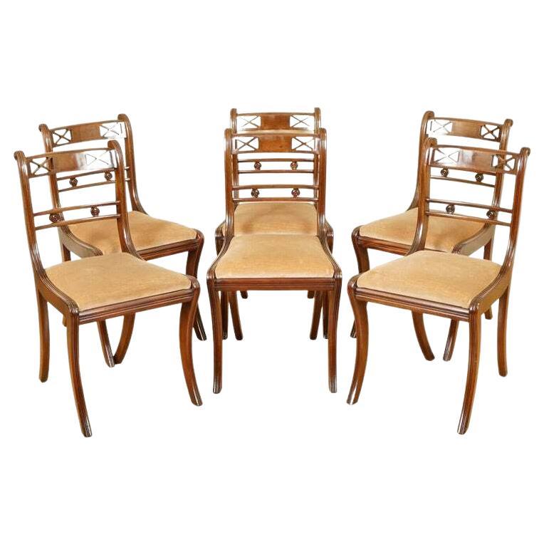 Elegant Regency Style Sabre Legged Dinning Chairs