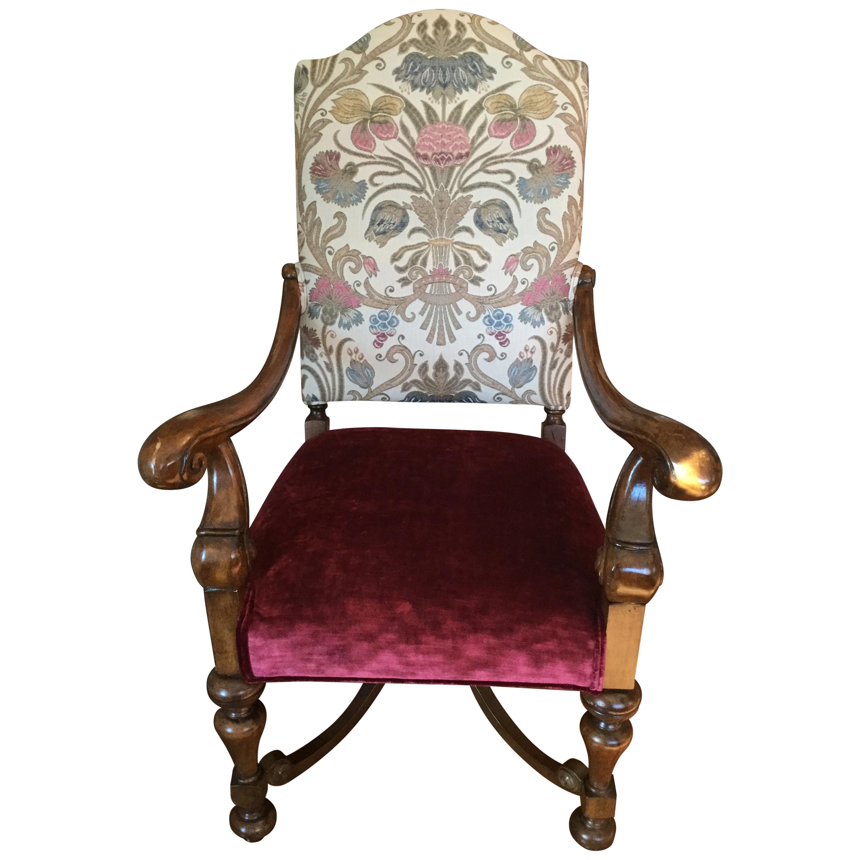 Elegant Renaissance Side Chair For Sale