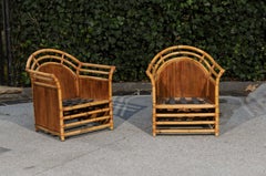 Elegant Restored Pair of Manau Club Chairs by Henry Olko, circa 1980