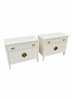 Elegant Restored Pair of Vintage Asian Modern Commodes by Ray Sabota, c 1970