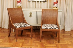 Élégant ensemble restauré de 10 chaises de salle à manger en rotin Jacques Garcia pour McGuire