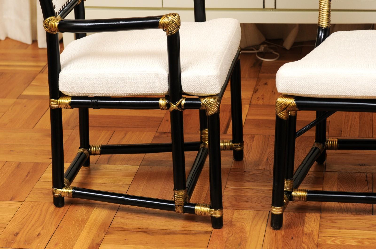 Élégant ensemble restauré de 8 chaises de salle à manger trône par Henry Olko:: vers 1955 en vente 6