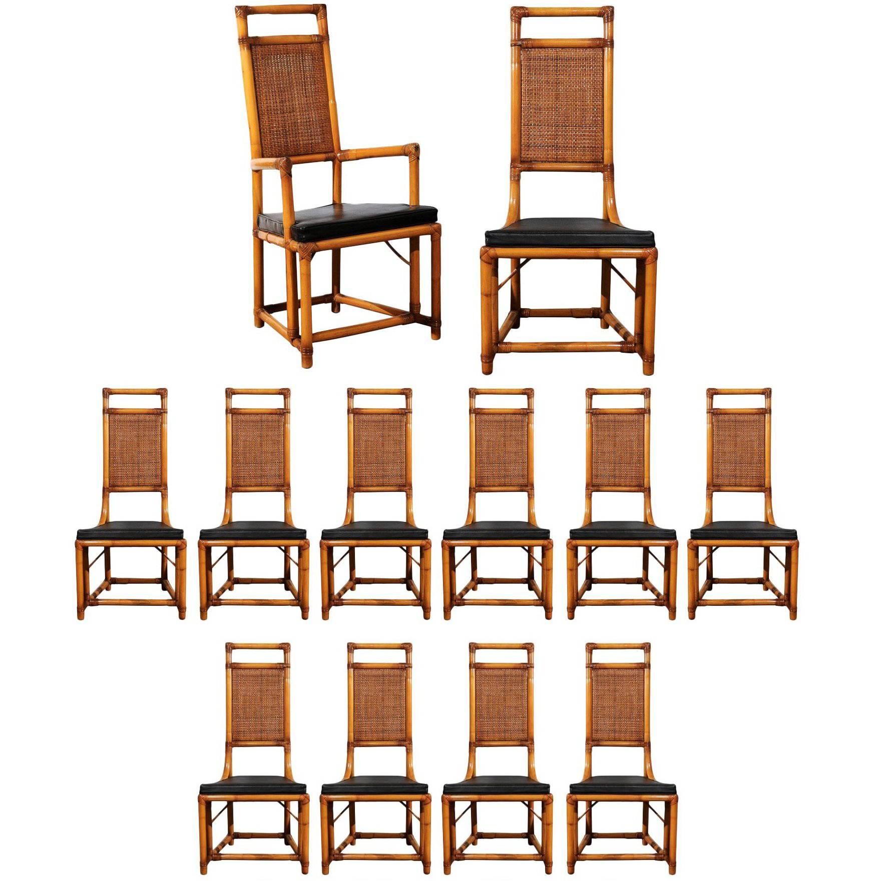 Elegant Restored Set of Twelve Throne Dining Chairs by Willow and Reed