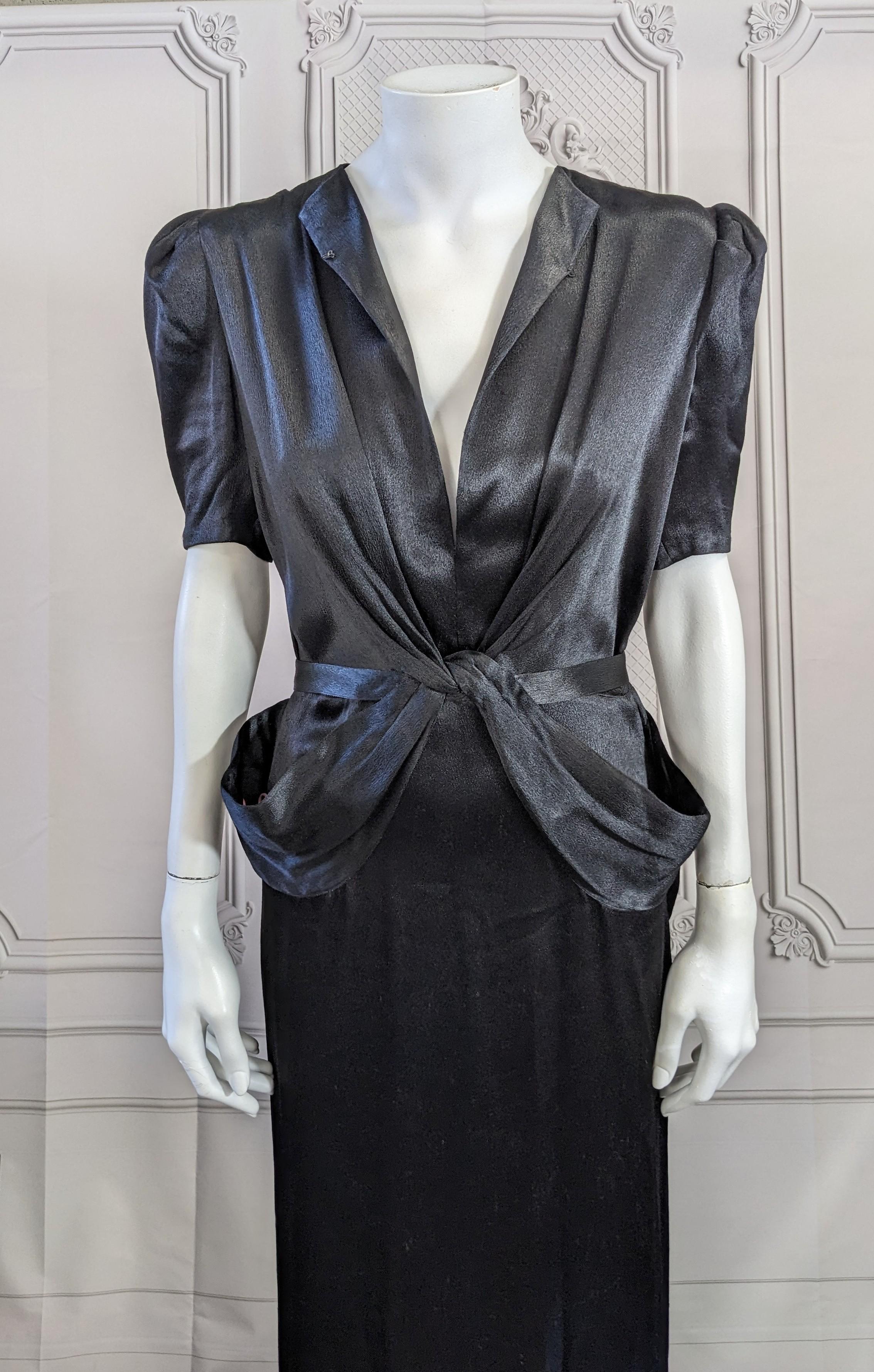 Elegantes Retro-Satin-Glamour-Kleid im Angebot 6