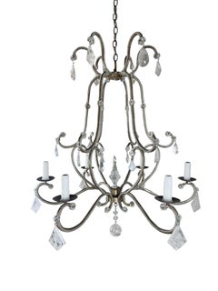 Eleg Rock lampadario a sei luci in cristallo e ferro