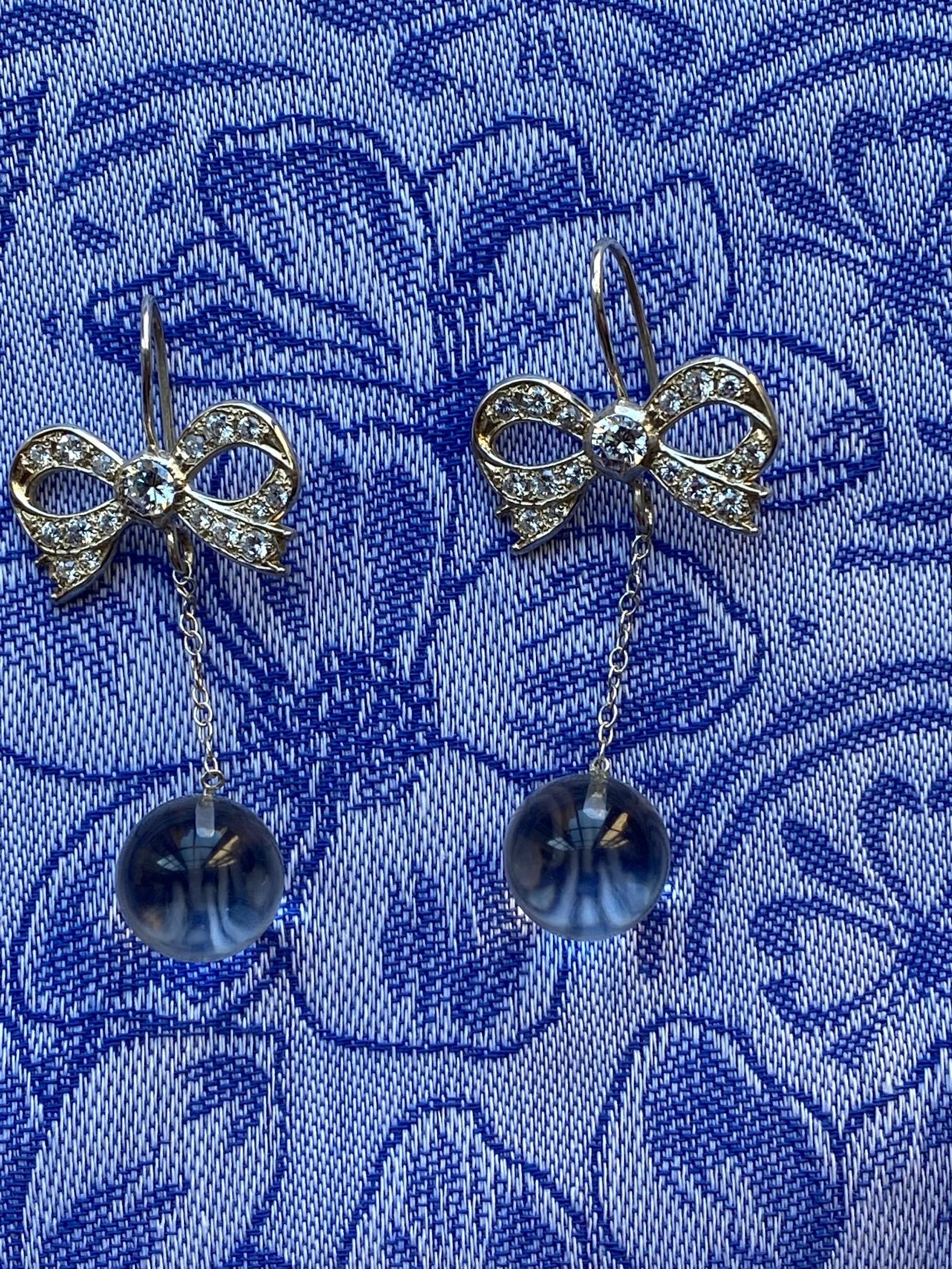 swarovski bow earrings