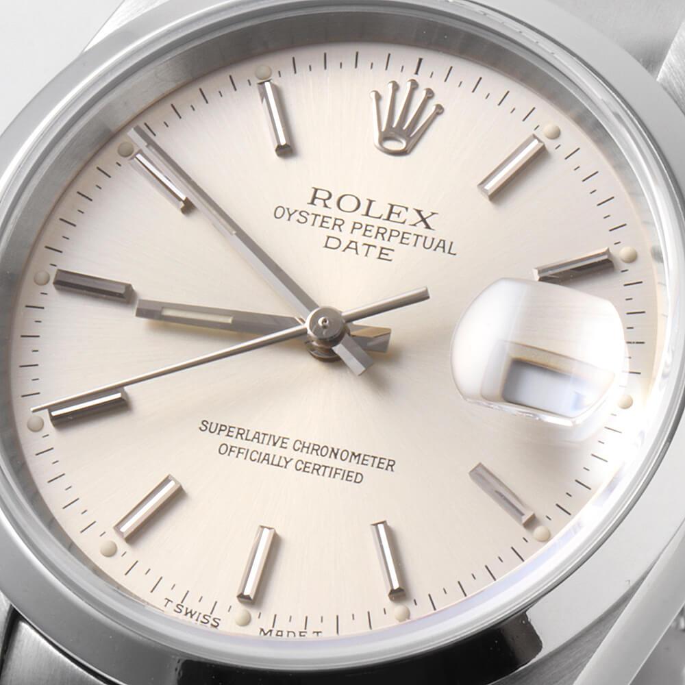 Elegance Montre Homme Rolex Oyster Perpetual Date 15200, cadran Silver, Used 2