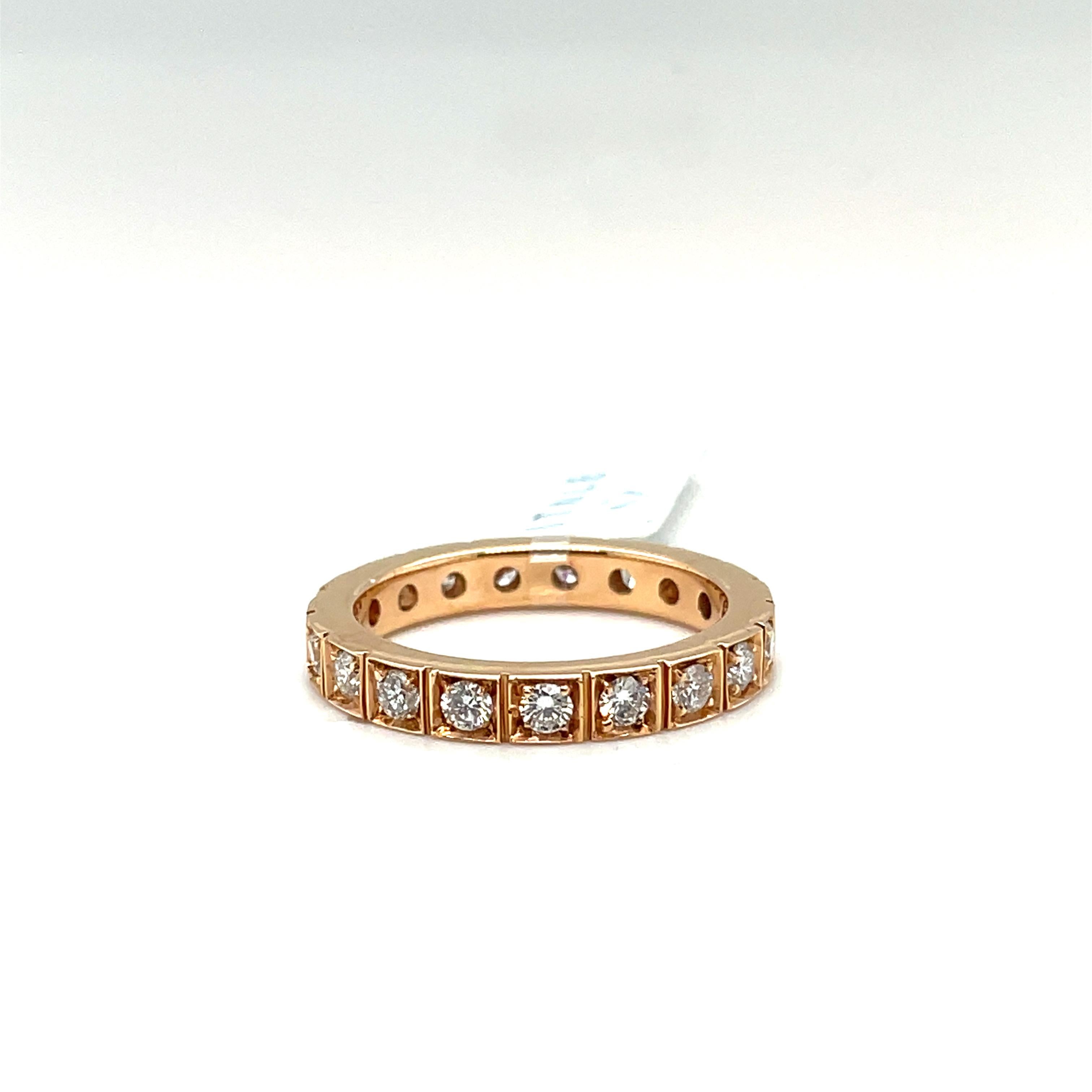 ANNIVERSARY Wedding Band Damier-Ama in rose gold 18Kt 5.40 gr with natural diamonds G color VS clarity in total 1 ct.

This anniversary collection represents a tribute to the exceptional
craftsmanship, enduring elegance, and timeless beauty that had