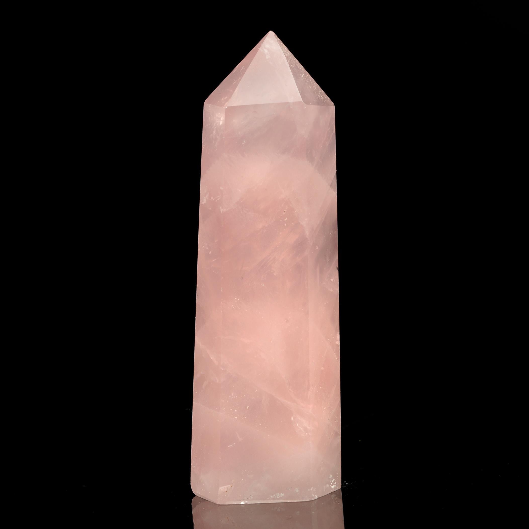 Brasiliano Elegante obelisco di quarzo rosa dal Brasile in vendita