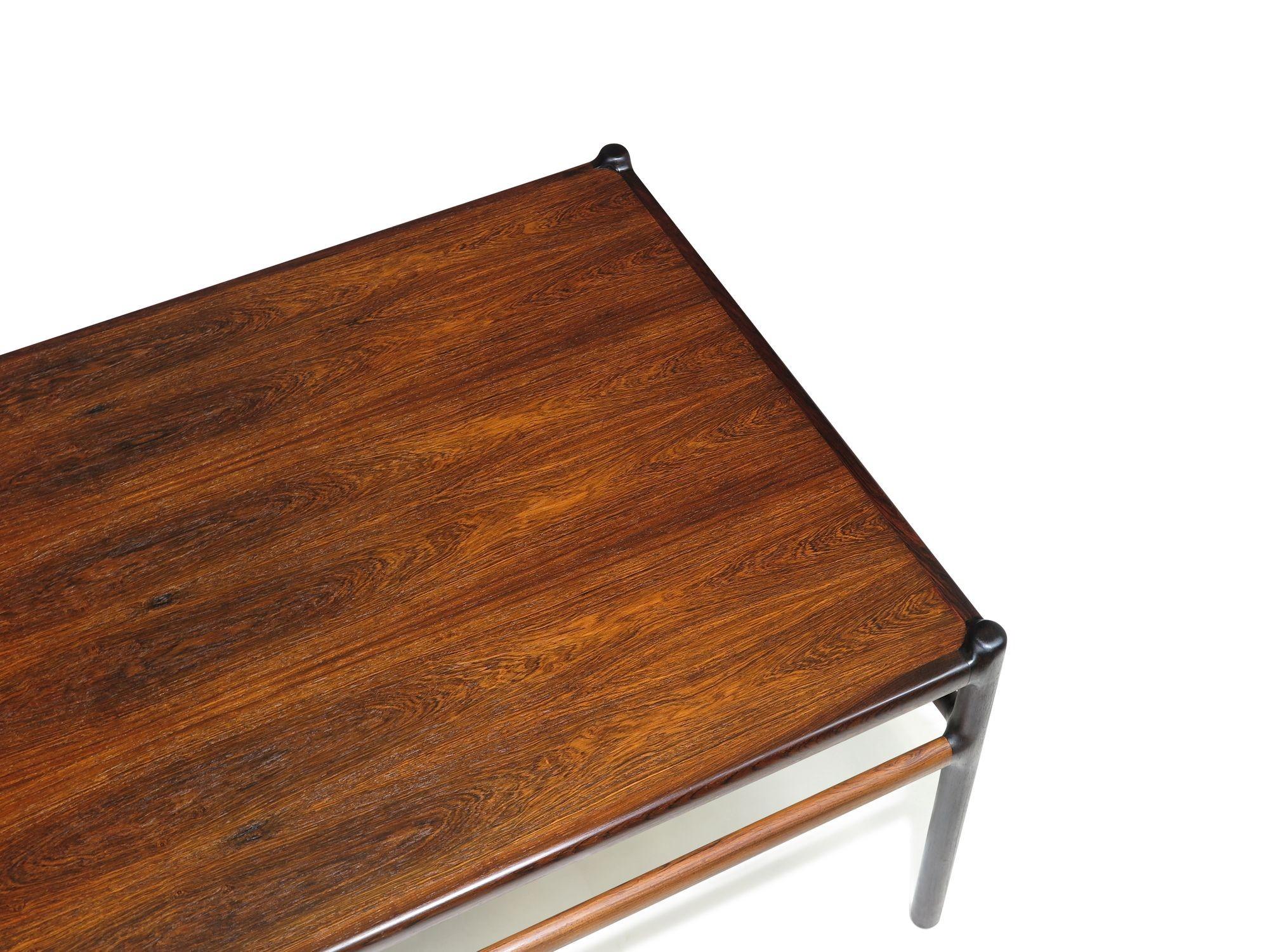 Elegant Rosewood Coffee Table by Johannes Anderseon for CFC Silkeborg For Sale 5