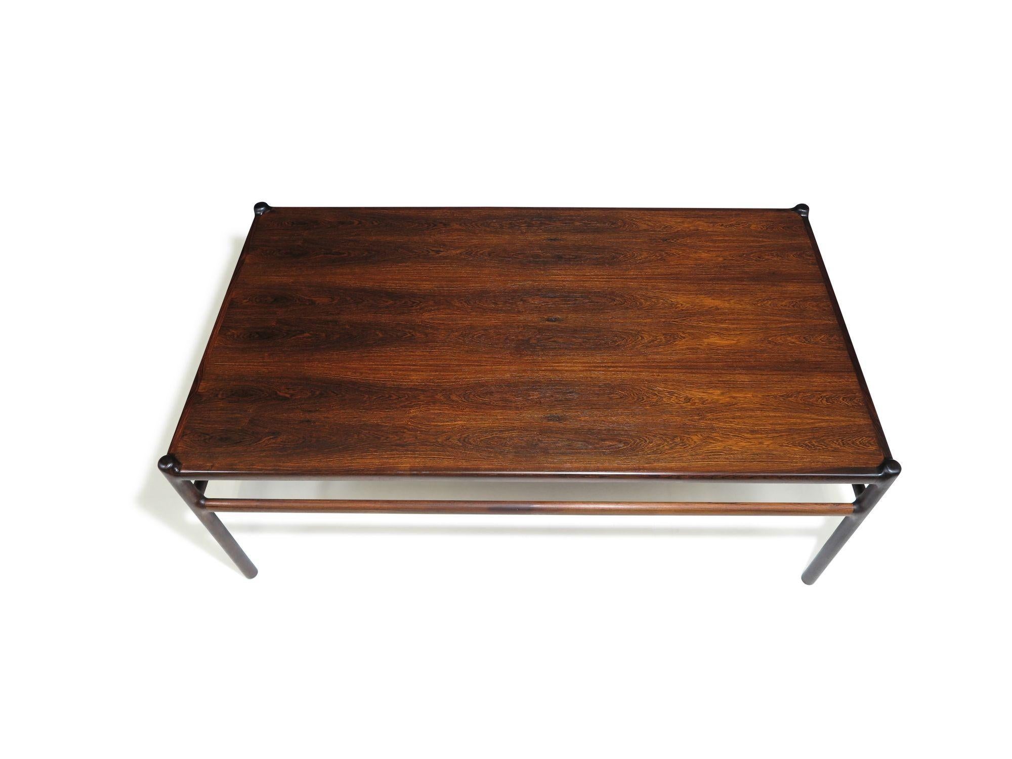 20th Century Elegant Rosewood Coffee Table by Johannes Anderseon for CFC Silkeborg For Sale