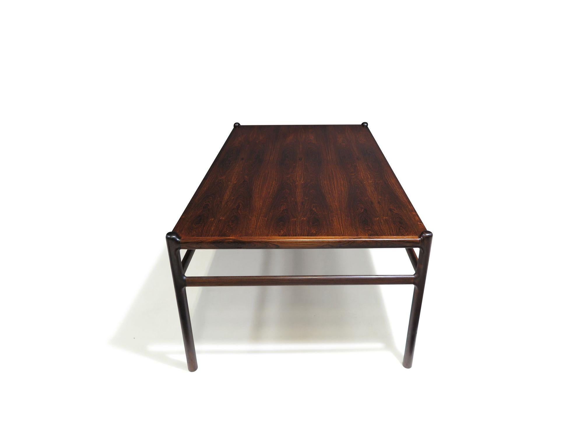 Elegant Rosewood Coffee Table by Johannes Anderseon for CFC Silkeborg For Sale 4
