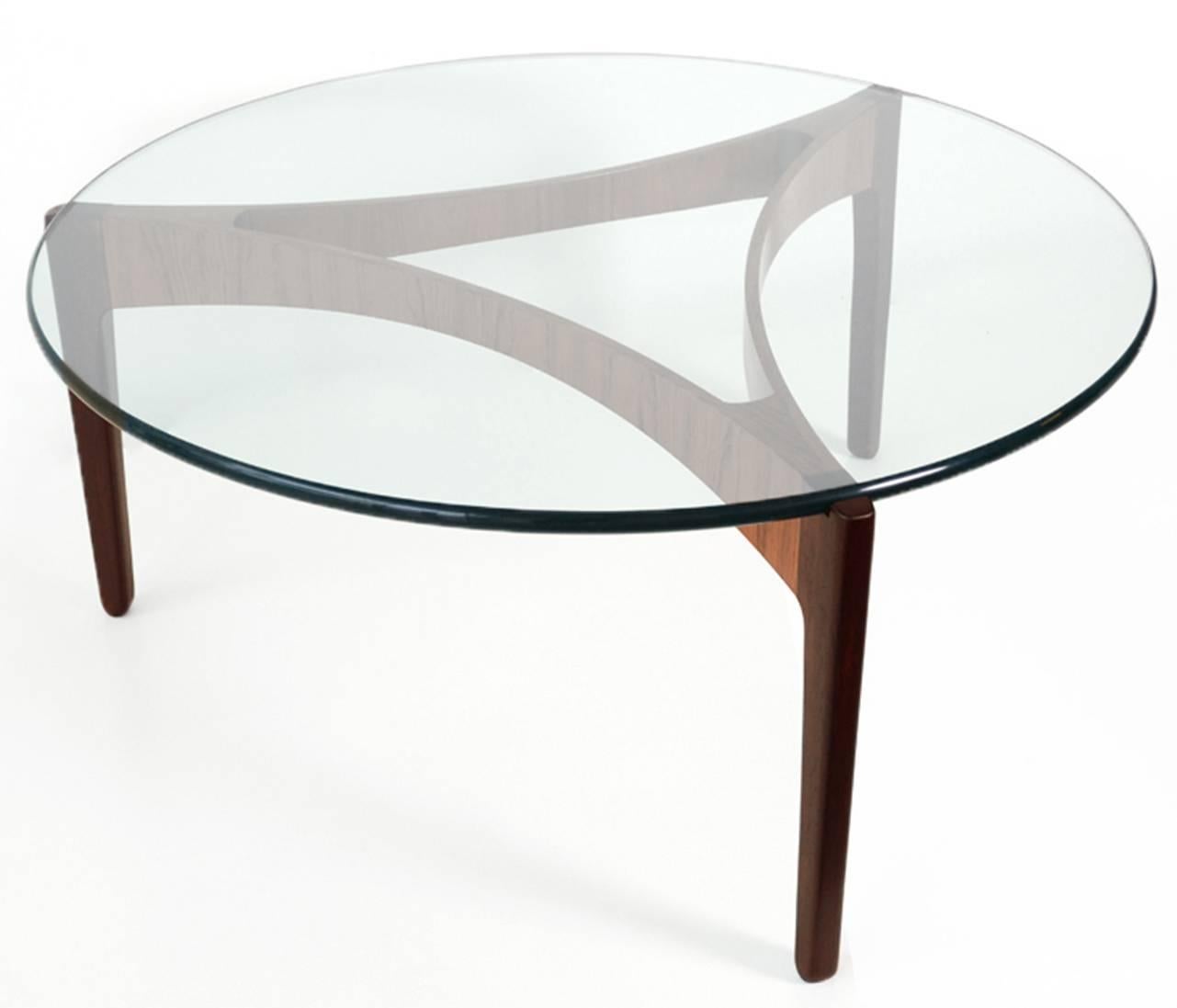 Mid-Century Modern Elegant Rosewood Coffee Table by Sven Ellekaer for C. Linneberg, Denmark, 1960