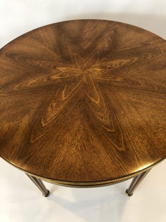 Elegant Round Regency Style Side Table with Bronze Mounts