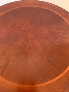 Vintage Round Revolving 4 Tier Mahogany Bookshelf