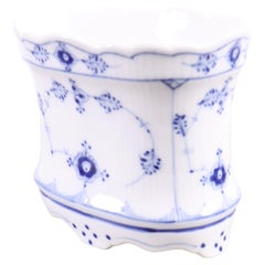 Elegant Royal Copenhagen Blue Fluted Oval Vase, Model 264 (1898-1923)