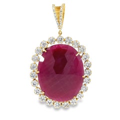 Elegant Ruby and Diamond Pendant