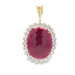 Pendentif Elegance en rubis et diamants
