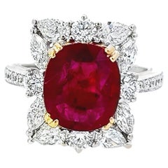 Elegant Ruby and Diamond Ring