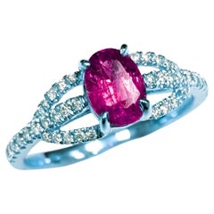 Elegant Ruby and Diamond Ring