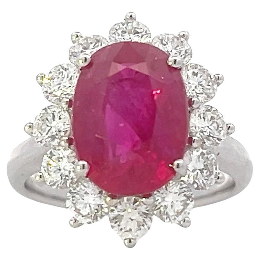 Elegant Ruby and Diamond Ring