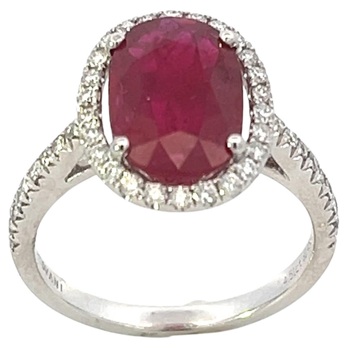 Elegant Ruby and Diamond Ring