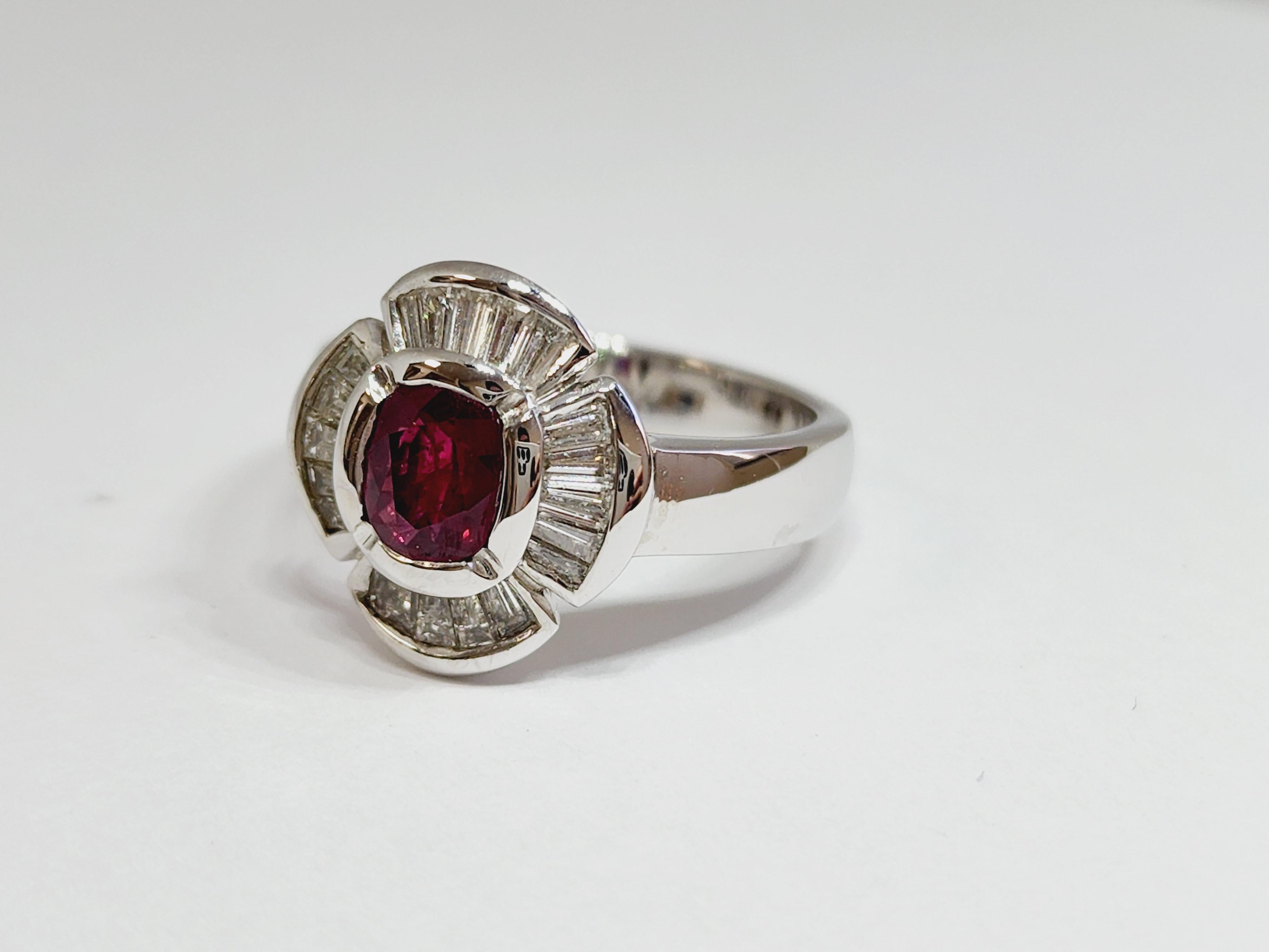 ruby baguette ring