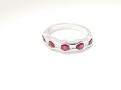 CLEARANCE, 0.93ct Ruby Diamond Ring in 18K White Gold, USA
