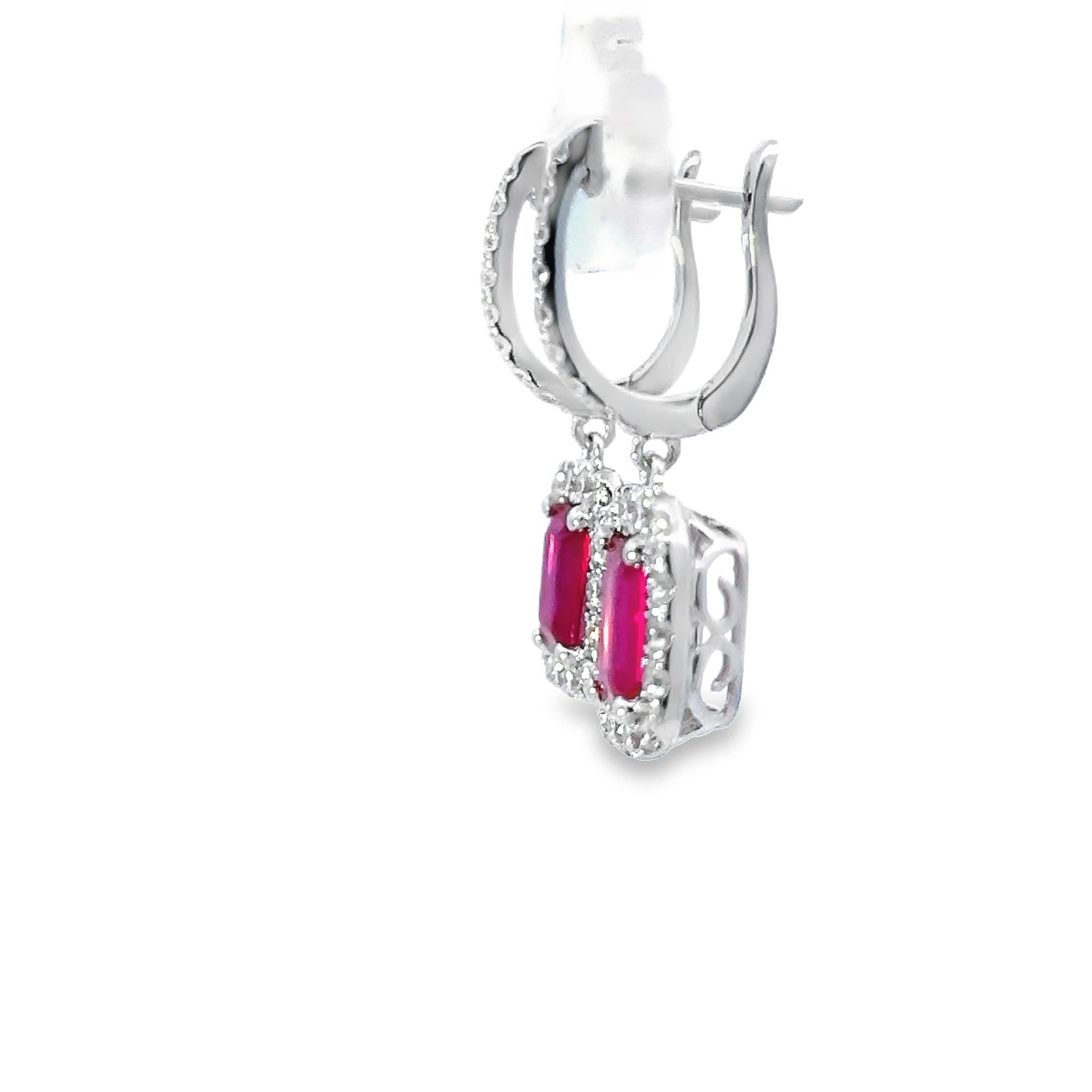 Elegance - Pendants d'oreilles en rubis Neuf - En vente à Great Neck Plaza, NY