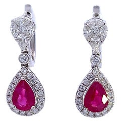 Elegant Ruby Drop Earrings