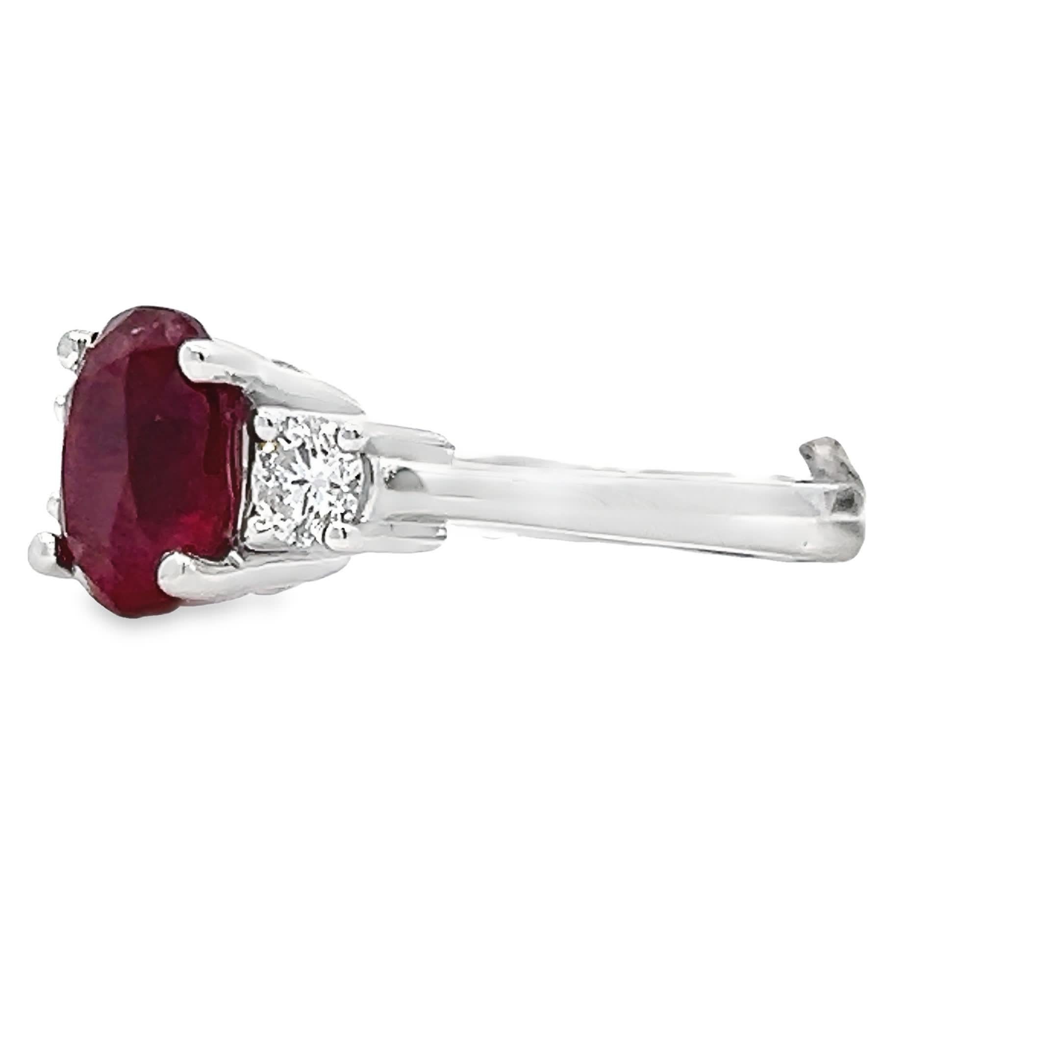 Women's Elegant Ruby Engagement Ring For Sale