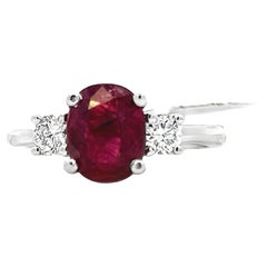 Elegant Ruby Engagement Ring