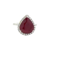 Elegant Ruby Teardrop Ring