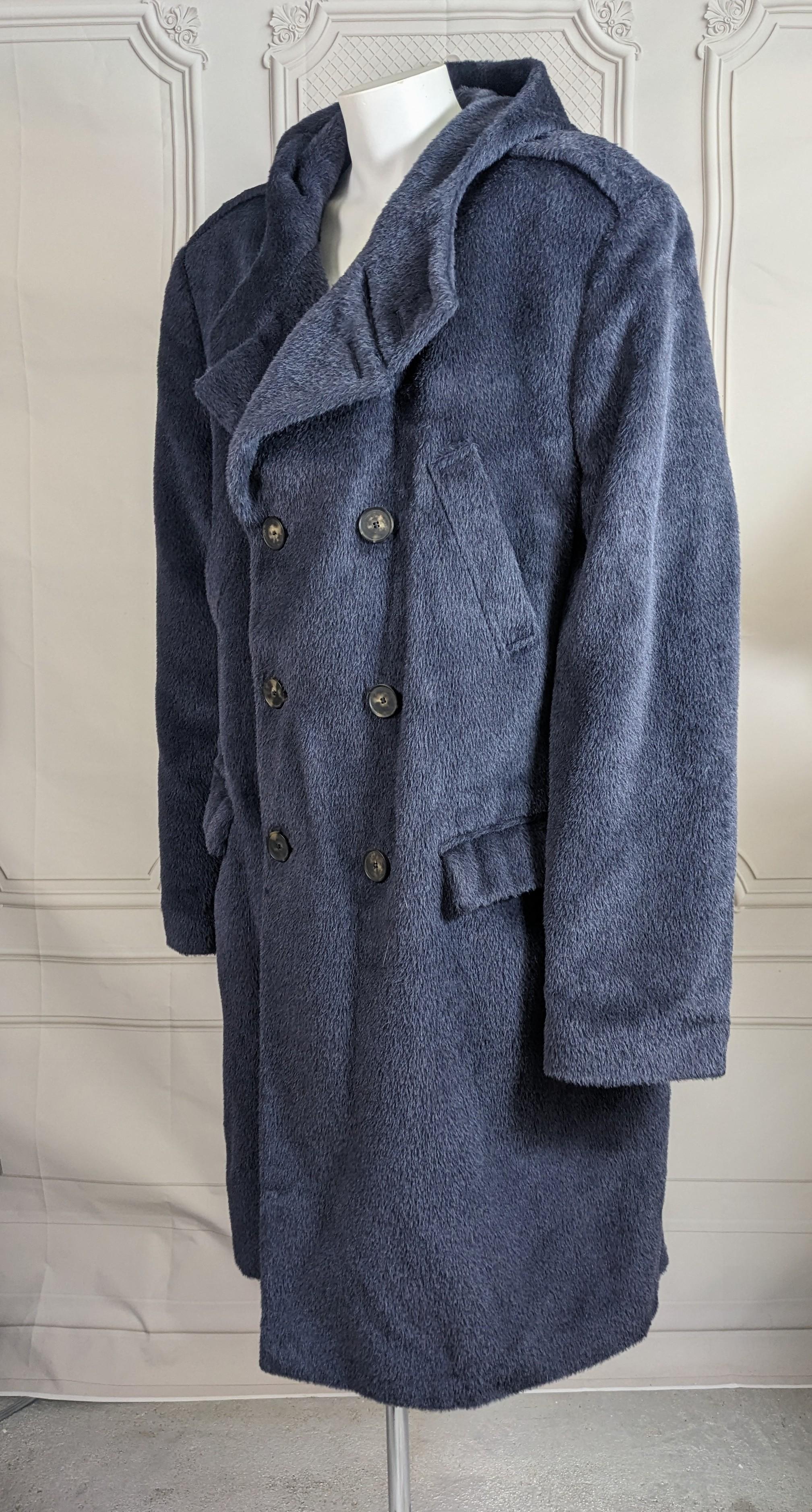 Nero Eleganza di Salvatore Ferragamo: cappotto di lana di lama in felpa in vendita