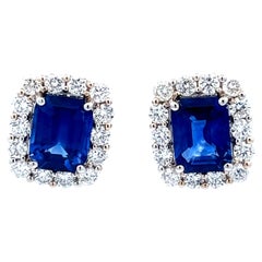 Ohrringe mit Saphiren und Diamanten