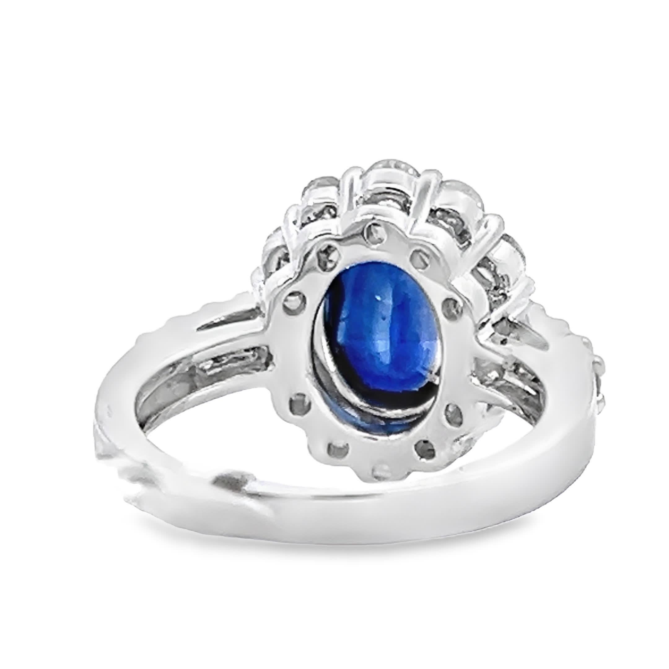 Elegante anello con zaffiro e diamante In condizioni Nuovo in vendita a Great Neck Plaza, NY