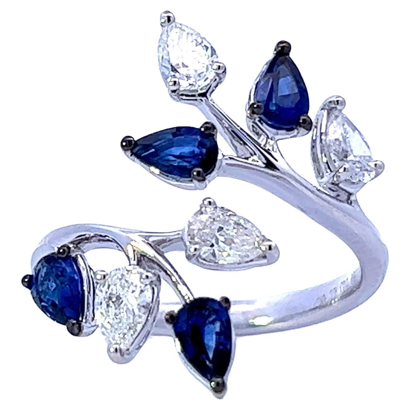 Elegant Sapphire and Diamond Ring For Sale