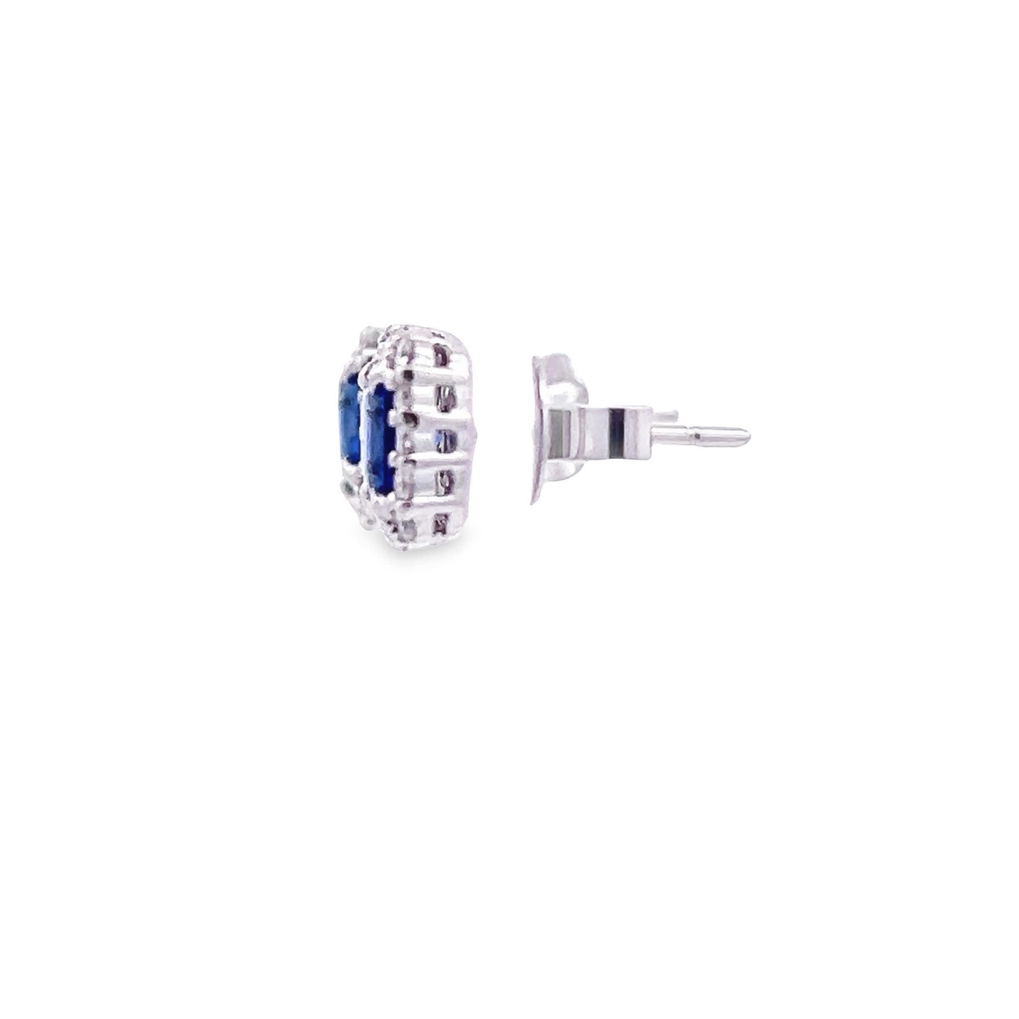 Eleganza degli orecchini con zaffiro e diamanti scintillanti In condizioni Nuovo in vendita a Great Neck Plaza, NY