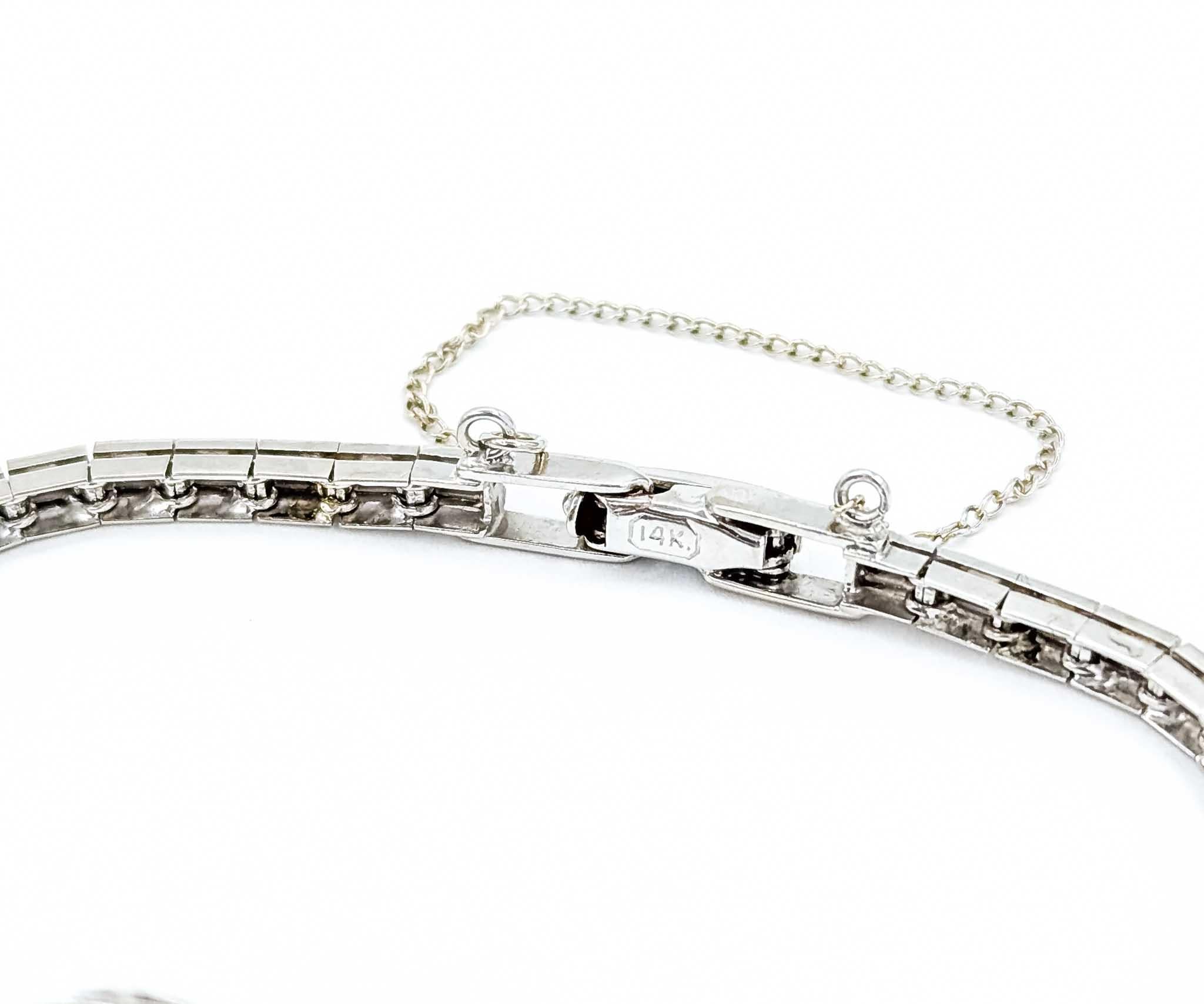 Femenino o masculino Elegante pulsera de zafiro en 14k Conversión de reloj vintage en venta