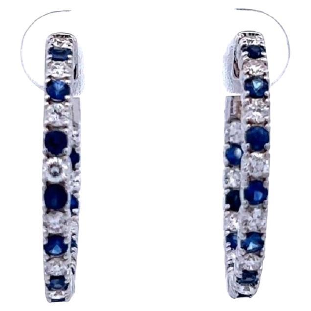 Elegant Sapphire Hoop Earrings