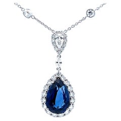 Elegant Sapphire Pendant Necklace