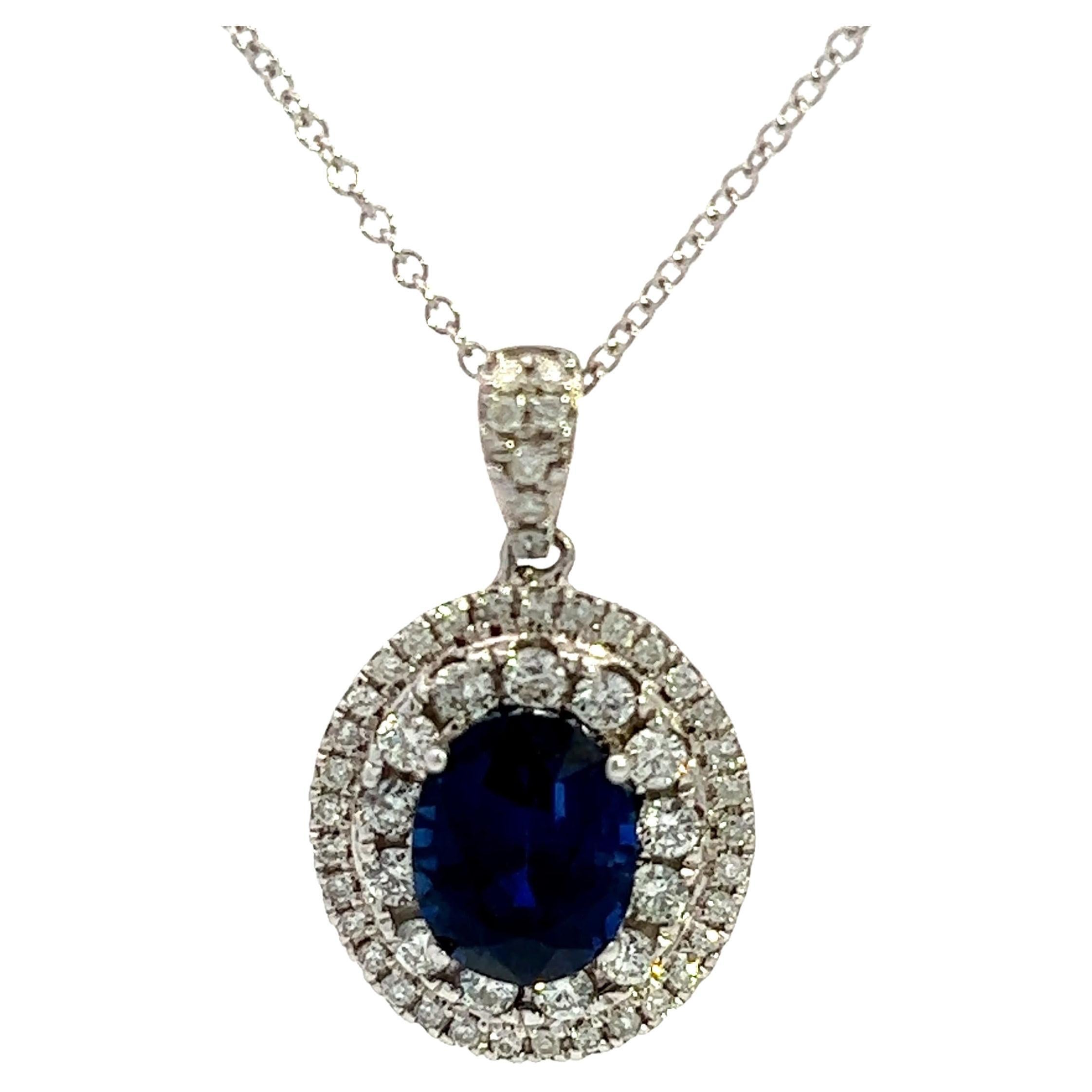 Elegant Sapphire Pendant Necklace