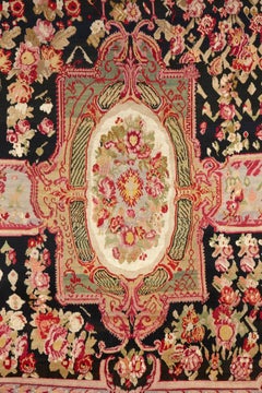 Elegant Savonnerie-design Antique Karabagh Gallery Carpet