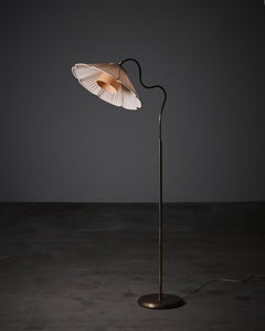 Elegant sculptural floor lamp by unknown designer, Sweden, circa 1950s