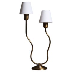 Elegant sculptural table lamp by unknown designer, Sweden, early 20th century
