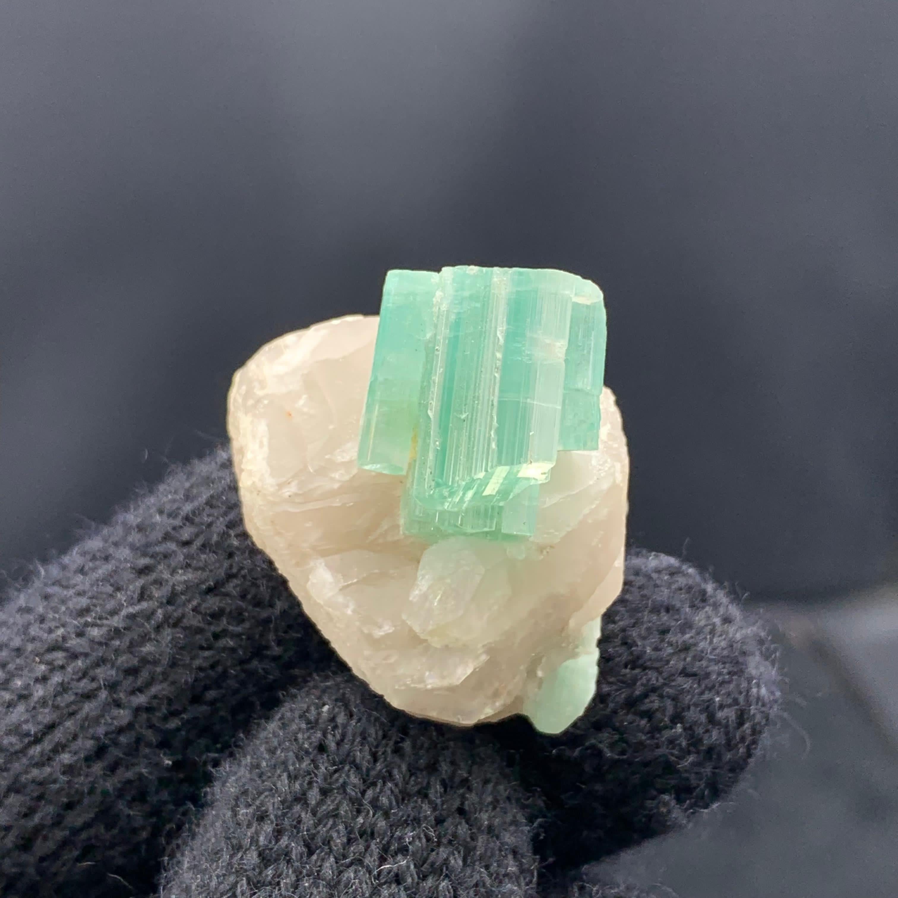 Elegante  Tormalina allungata su quarzo dall'Afghanistan in vendita 5