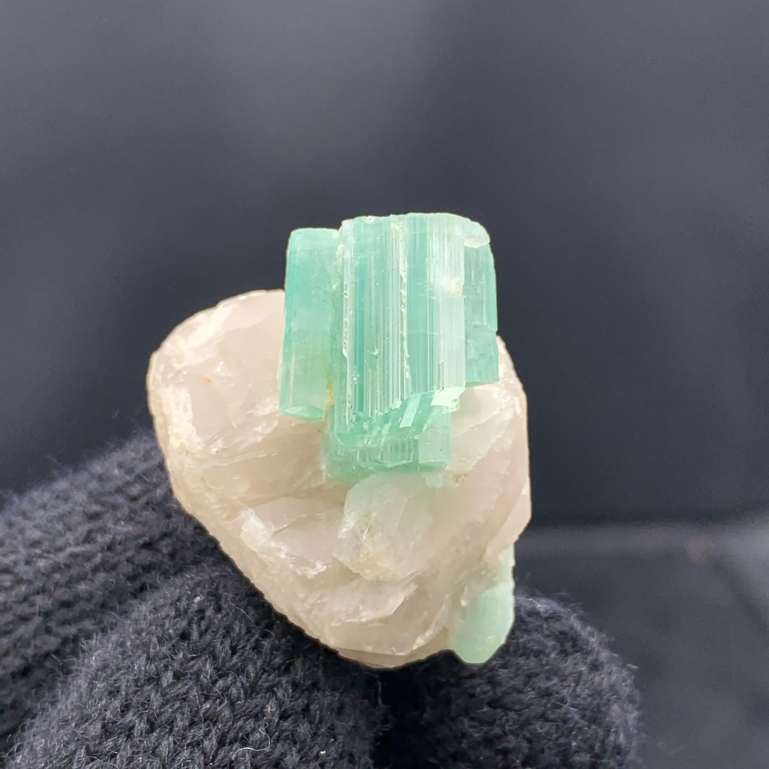 Elegante  Tormalina allungata su quarzo dall'Afghanistan in vendita 6