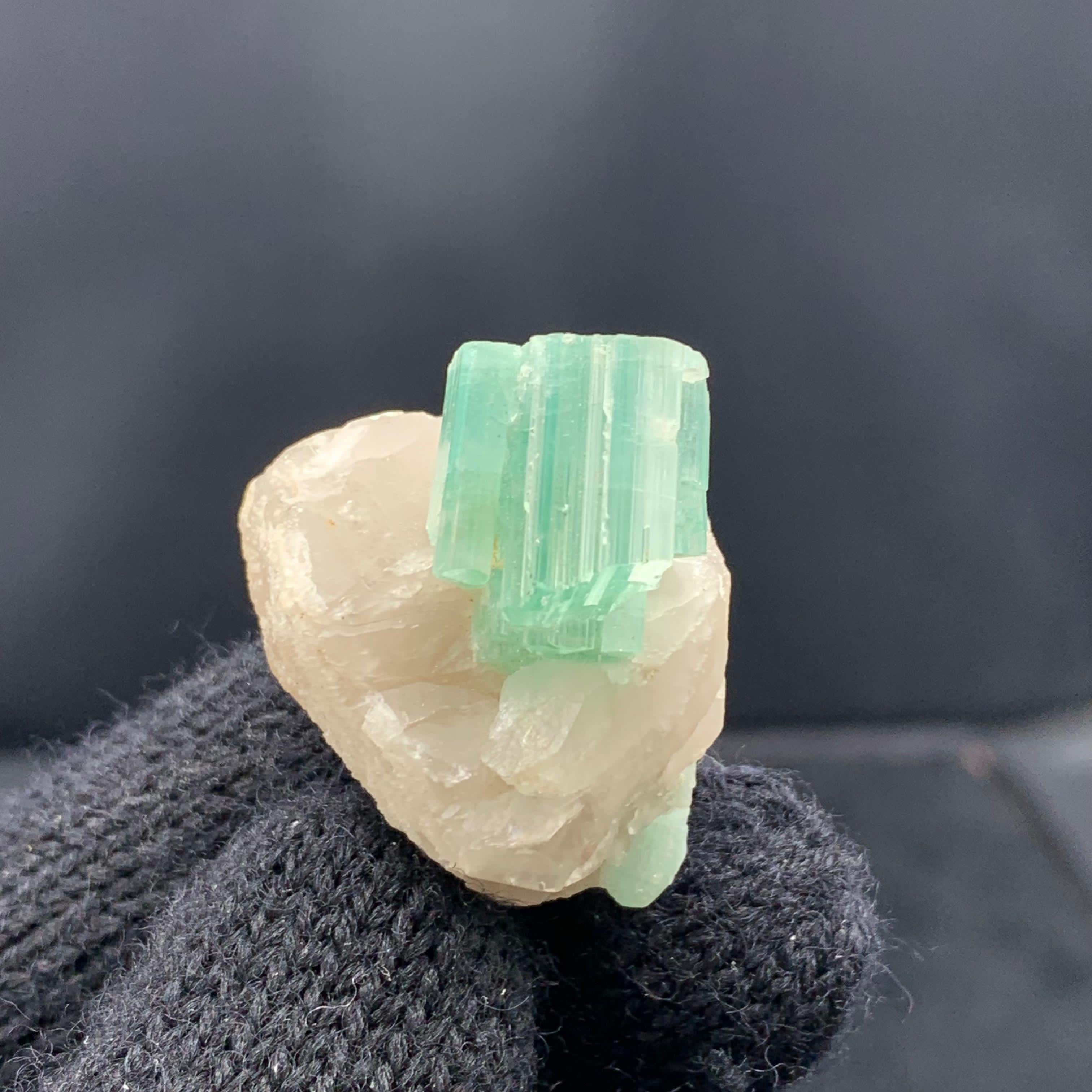 Elegante  Tormalina allungata su quarzo dall'Afghanistan in vendita 7