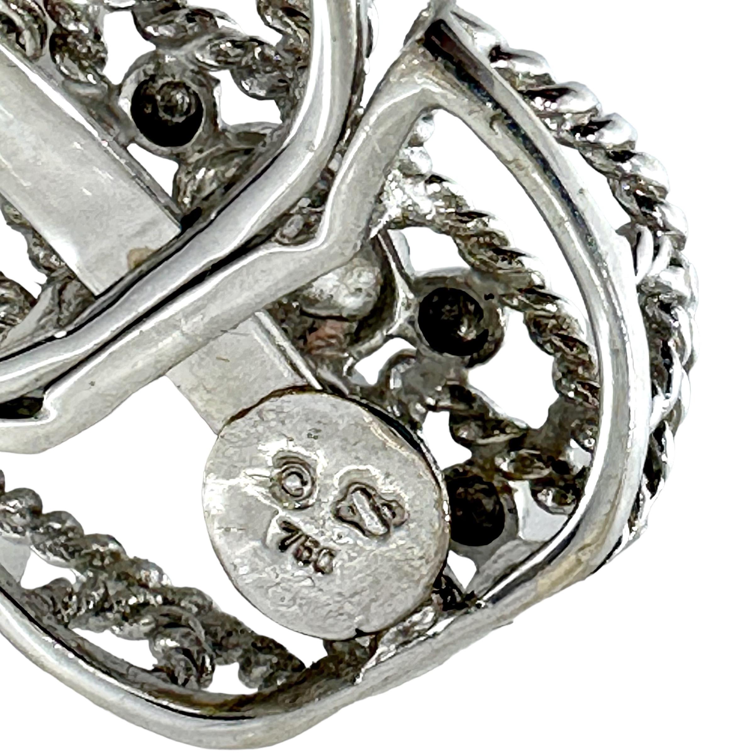 Elegance Seaman Schepps Bracelet manchette souple en or blanc avec perles et diamants en vente 1