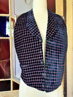Elegant Second Empire waistcoat in brocaded velvet - France Circa 1860